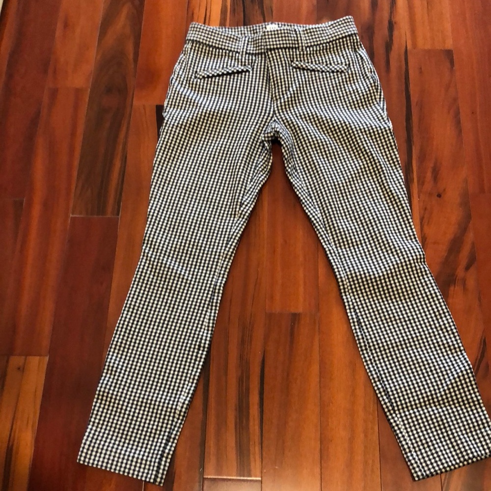 Gap skinny ankle black/white gingham size 00